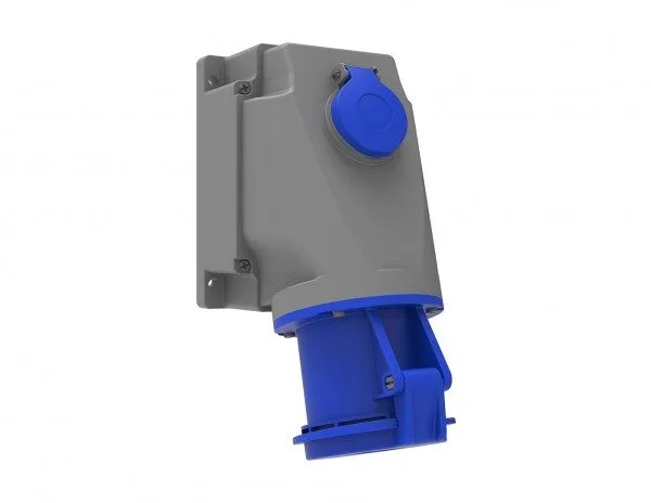 Bemis 3/63A. 90° Eğik P. Prizli Duvar Priz IP44 BC3-4403-2537