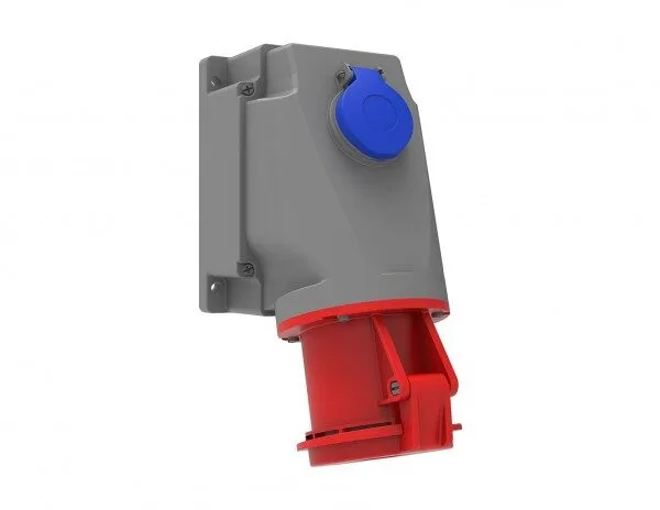 Bemis 4/63A. 90° Eğik P. Prizli Duvar Priz IP44 BC3-4504-2537