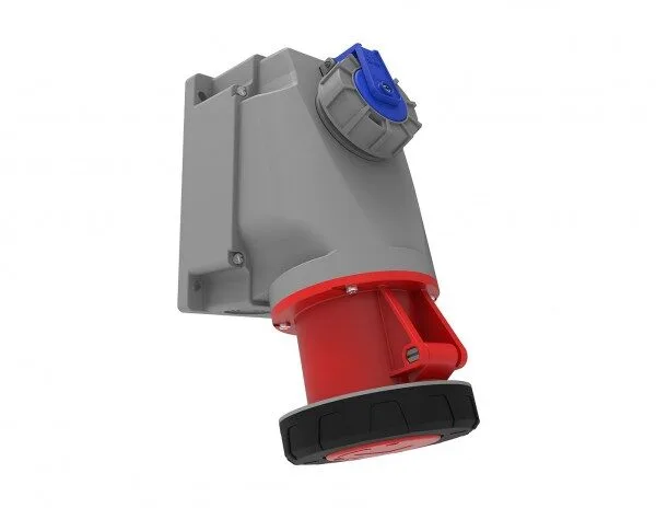 Bemis 4/63A. 90° Eğik 1/16A. M. Prizli Duvar Priz IP67 BC3-4504-7537