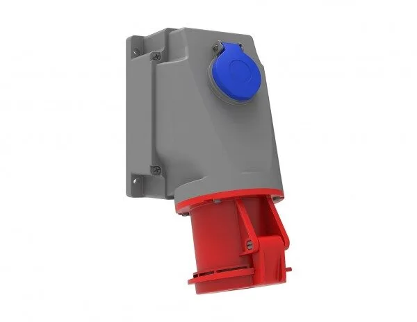 Bemis 5/63A. 90° Eğik P. Prizli Duvar Priz IP44 BC3-4505-2537