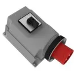 Bemis 5/125A. 90° Eğik Pako Şalterli Duvar Fişi IP65 BC3-6505-7240