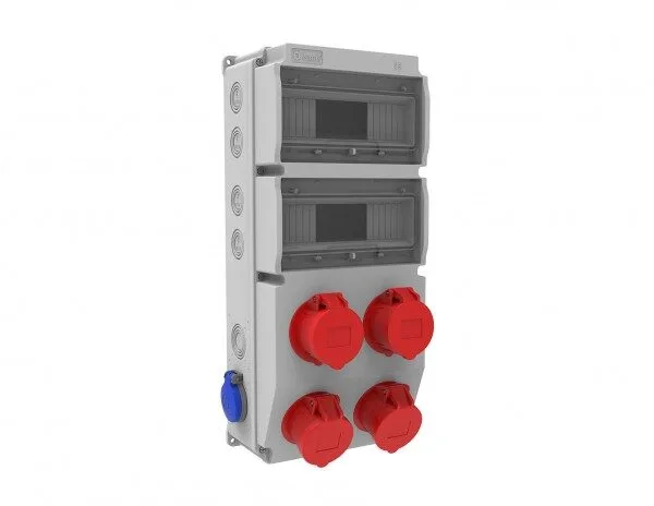 Bemis Ön 4 Ad. 5/16A. 380V. - Yan 2 Ad. 1/16A. 220V. Pano Priz IP44 BD10-2418-2020