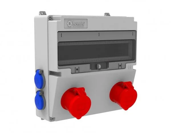 Bemis 5/32A. 380V. 2 Ad. Ön-1/16A. 220V. 4 Ad. Yan IP44 BD4-2234-4020