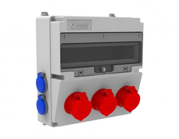 Bemis 5/16A. 380V. 3 Ad. Ön-1/16A. 220V. 4 Ad. Yan IP44 BD4-2318-4020