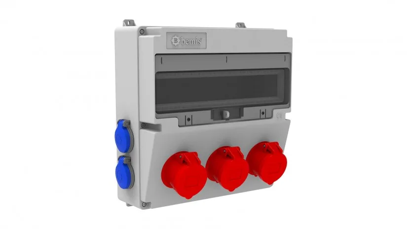 BD4-2318-4020-bemis Bemis 5/16A. 380V. 3 Ad. Ön-1/16A. 220V. 4 Ad. Yan IP44 BD4-2318-4020