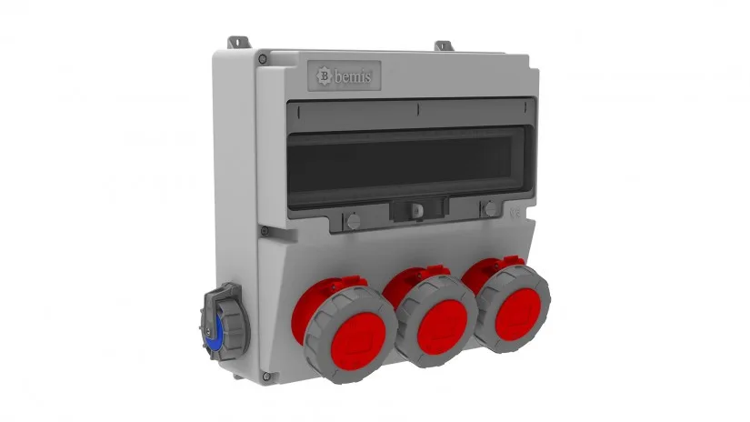 BD4-6224-1302-bemis Bemis 5/32A. 380V. 1 Ad. Ön-4/32A. 380V. 2 Ad. Ön-1/16A. 220V. 2 Ad. Yan IP66 BD4-6224-1302