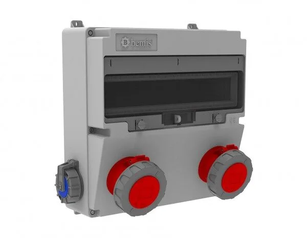 Bemis 5/32A. 380V. 2 Ad. Ön-1/16A. 220V. 2 Ad. Yan IP66 BD4-6230-2020