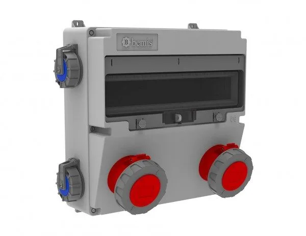 Bemis Ön 2 Ad. 5/32A. 380V. Yan 4 Ad. 1/16A. 220V. Som. Priz IP66 BD4-6230-4020