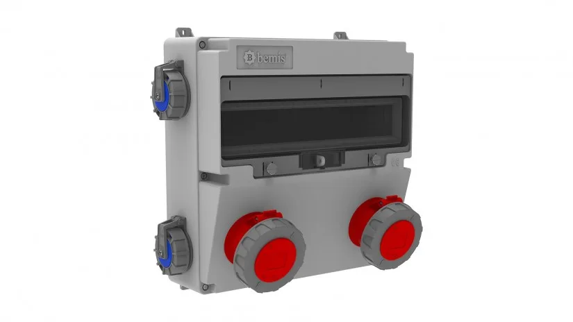 BD4-6230-4020-bemis Bemis Ön 2 Ad. 5/32A. 380V. Yan 4 Ad. 1/16A. 220V. Som. Priz IP66 BD4-6230-4020