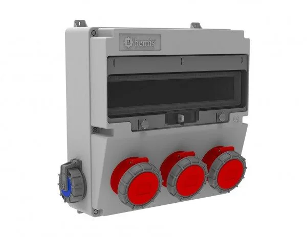 Bemis 5/16A. 380V. 3 Ad. Ön-1/16A. 220V. 2 Ad. Yan IP66 BD4-6314-2020