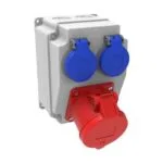 Bemis Ön 2 Ad. 1/16A. 220V. Pano Priz Ön 1 Ad. 5/32A. 380V. Makine Priz IP44