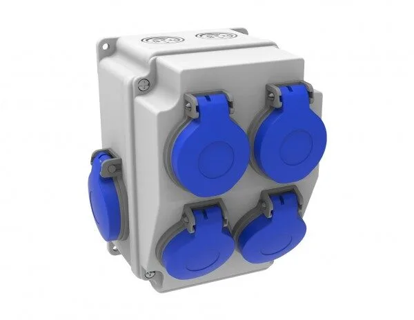 Bemis Ön 4 Ad. 1/16A. 220V. Yan 2 Ad. 1/16A. 220V. Pano Priz IP44