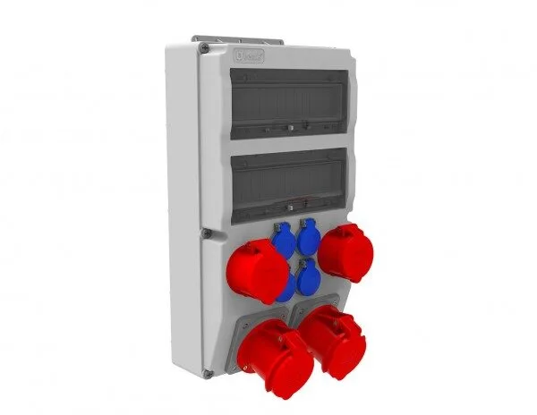 Bemis 5/32A. 380V. 2 Ad. - 5/63A. 380V. 2 Ad. - 1/16A. 220V. 4 Ad. P.p. IP44 BD8-2234-2494