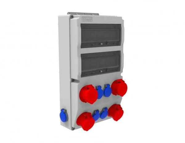 Bemis 5/16A. 380V. 4 Ad. - 1/16A. 220V. 6 Ad. P.p. IP44 BD8-2418-6020