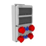 Bemis 4/32A. 380V. 4 Ad. - 1/16A. 220V. 4 Ad. P.p. Ön IP44 BD8-2428-4020