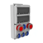 Bemis 4/32A. 380V. 2 Ad. - 1/16A. 220V. 4 Ad. Somunlu Priz Ön IP66 BD8-6224-4020