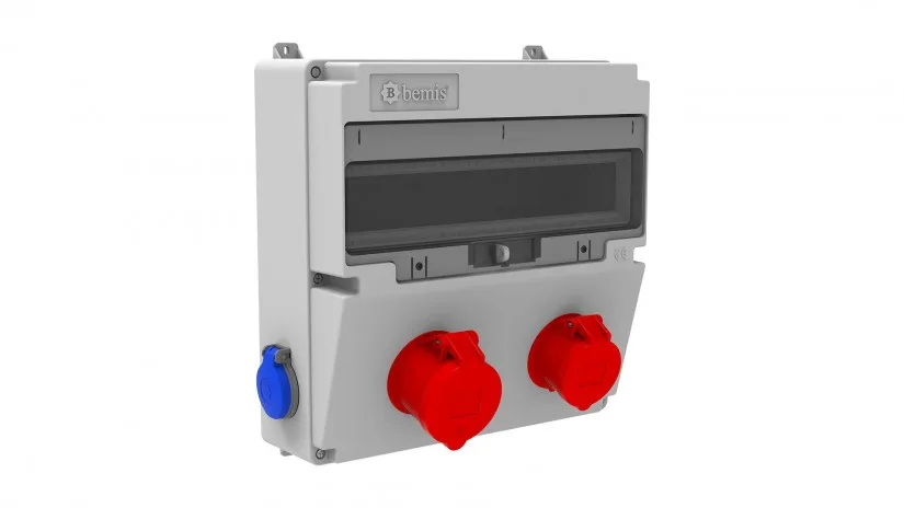 BH4-2134-1182-bemis Bemis 5/32A. 380V. 1 Ad. Ön-5/16A. 380V. 1 Ad. Ön-1/16A. 220V. 2 Ad. Yan IP44 BH4-2134-1182