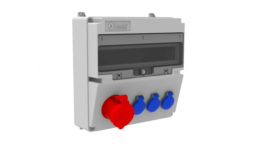BH4-2134-3020-bemis Bemis 5/32A. 380V. 1 Ad. Ön-1/16A. 220V. 3 Ad. P.p. Ön IP44 BH4-2134-3020