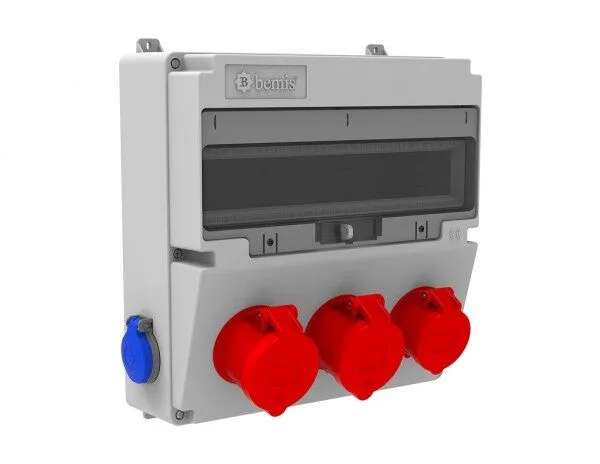 Bemis 5/32A. 380V. 2 Ad. Ön-5/16A. 380V. 1 Ad. Ön-1/16A. 220V. 2 Ad. Yan IP44 BH4-2234-1182