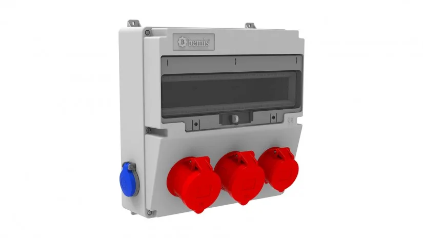 BH4-2234-1182-bemis Bemis 5/32A. 380V. 2 Ad. Ön-5/16A. 380V. 1 Ad. Ön-1/16A. 220V. 2 Ad. Yan IP44 BH4-2234-1182