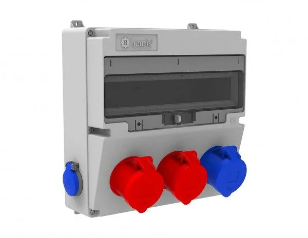 Bemis 5/32A. 380V. 2 Ad. Ön-3/32A. 220V. 1 Ad. Ön-1/16A. 220V. 2 Ad. Yan IP44 BH4-2234-1232