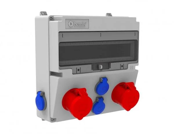 Bemis 5/32A. 380V. 2 Ad. Ön-1/16A. 220V. 2 Ad. Ön-1/16A. 220V. 4 Ad. Yan IP44 BH4-2234-2024