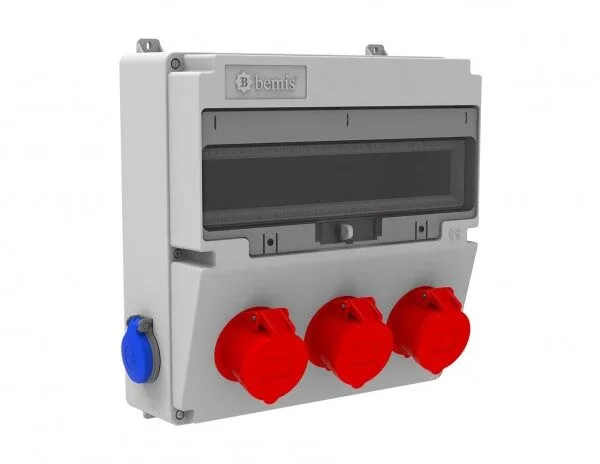 Bemis 5/16A. 380V. 3 Ad. Ön-1/16A. 220V. 2 Ad. Yan IP44 BH4-2318-2020