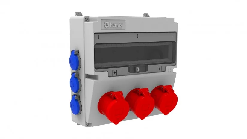 BH4-2334-6020-bemis Bemis 5/32A. 380V. 3 Ad. Ön-1/16A. 220V. 6 Ad. Yan IP44 BH4-2334-6020