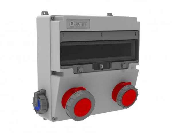 Bemis 5/32A. 380V. 1 Ad. Ön-5/16A. 380V. 1 Ad. Ön-1/16A. 220V. 2 Ad. Yan IP66 BH4-6130-1142