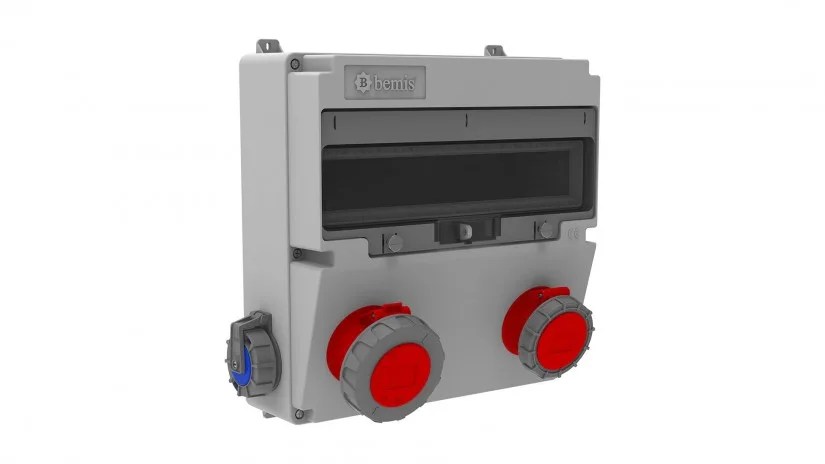 BH4-6130-1142-bemis Bemis 5/32A. 380V. 1 Ad. Ön-5/16A. 380V. 1 Ad. Ön-1/16A. 220V. 2 Ad. Yan IP66 BH4-6130-1142