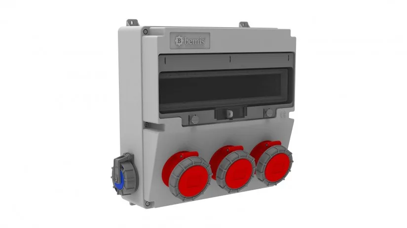 BH4-6314-2020-bemis Bemis 5/16A. 380V. 3 Ad. Ön-1/16A. 220V. 2 Ad. Yan IP66 BH4-6314-2020