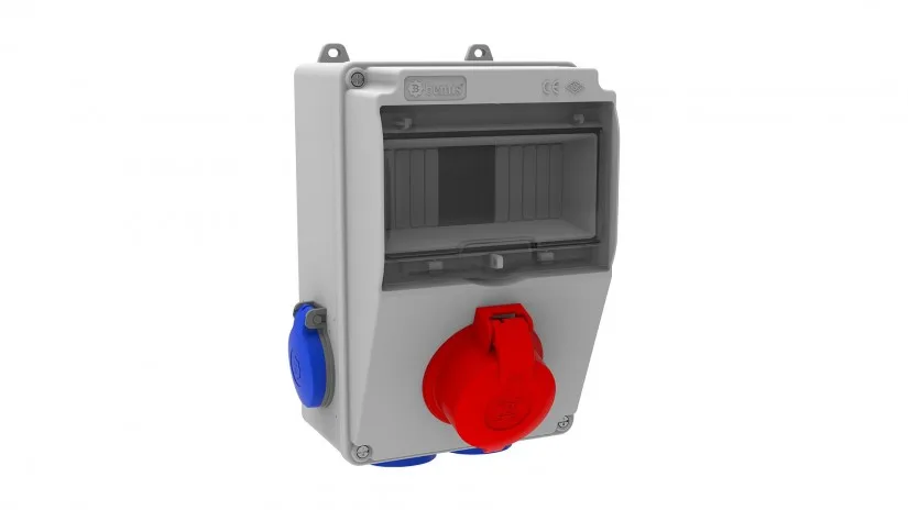 BH5-2105-4020-bemis Bemis 3/25A. 380V. 1 Ad. Ön - 1/16A. 220V. 2 Ad. Yan - 1/16A. 220V. 2 Ad. Alt IP44 BH5-2105-4020