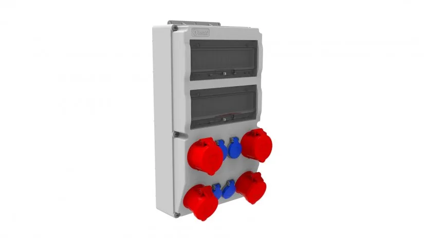 BH8-2434-4020-bemis Bemis Ön 4 Ad. 5/32A. 380V. Ön 4 Ad. 1/16A. 220V. Pano Priz IP44 BH8-2434-4020