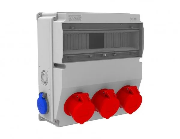 Bemis 5/16A. 380V. 3 Ad. Ön-1/16A. 220V. 2 Ad. Yan IP44 BH9-2318-2020