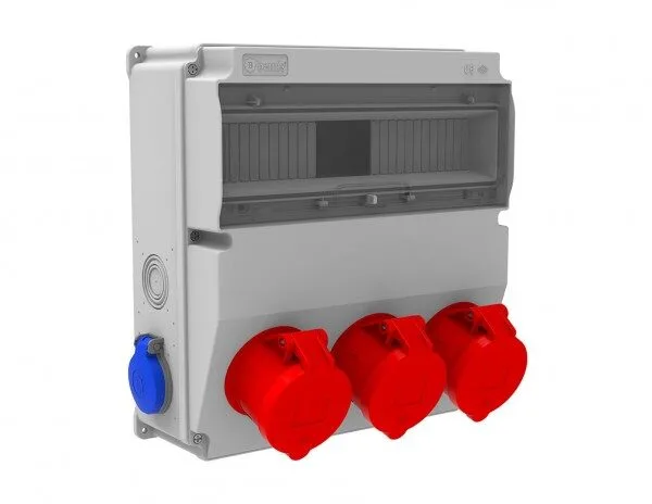 Bemis 5/32A. 380V. 3 Ad. Ön-1/16A. 220V. 2 Ad. Yan IP44 BH9-2334-2020