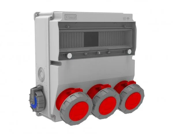 Bemis 5/32A. 380V. 3 Ad. Ön-1/16A. 220V. 2 Ad. Yan IP66 BH9-6330-2020