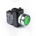 EMAS C Somunlu Metal LED'li 100-230V AC Düz Kafa Yeşil