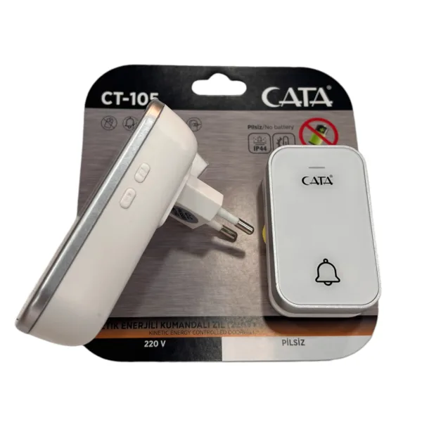 Cata CT-105 Kinetik Enerjili Kumandalı Zil(220V)