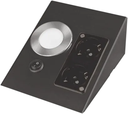 Cata CT-5110G LEDli Üçgen Spot Siyah Kasa (Çift Prizli)(Günışığı)