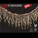 Cata CT-8503 2X1 Saçak 152 LEDli Dış Mekan Günışığı 60x80x100 cm (IP65 Flaşlı) - Görsel 2