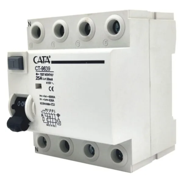 Cata CT-9647 25 Amper Kaçak Akım Rölesi (300 Ma / Trifaze / 6 Ka)