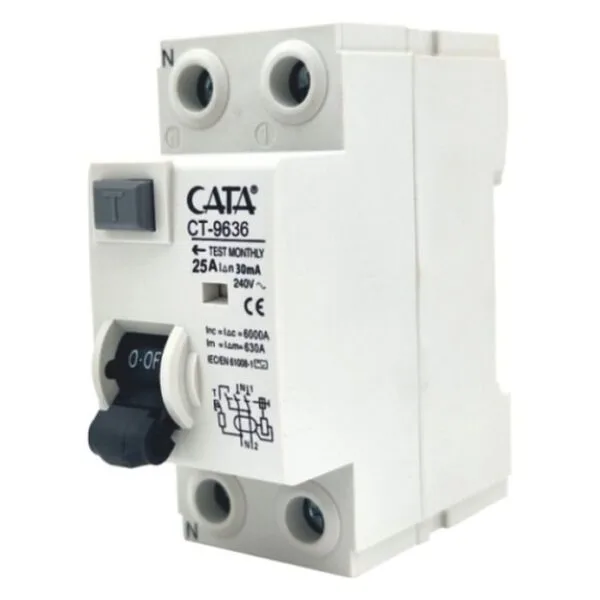Cata CT-9648 25 Amper Kaçak Akım Rölesi (30 Ma / Monofaze / 6 Ka)