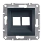 Schneider EPH4400171-02 Asfora 2LI Antrasit RJ45 Priz