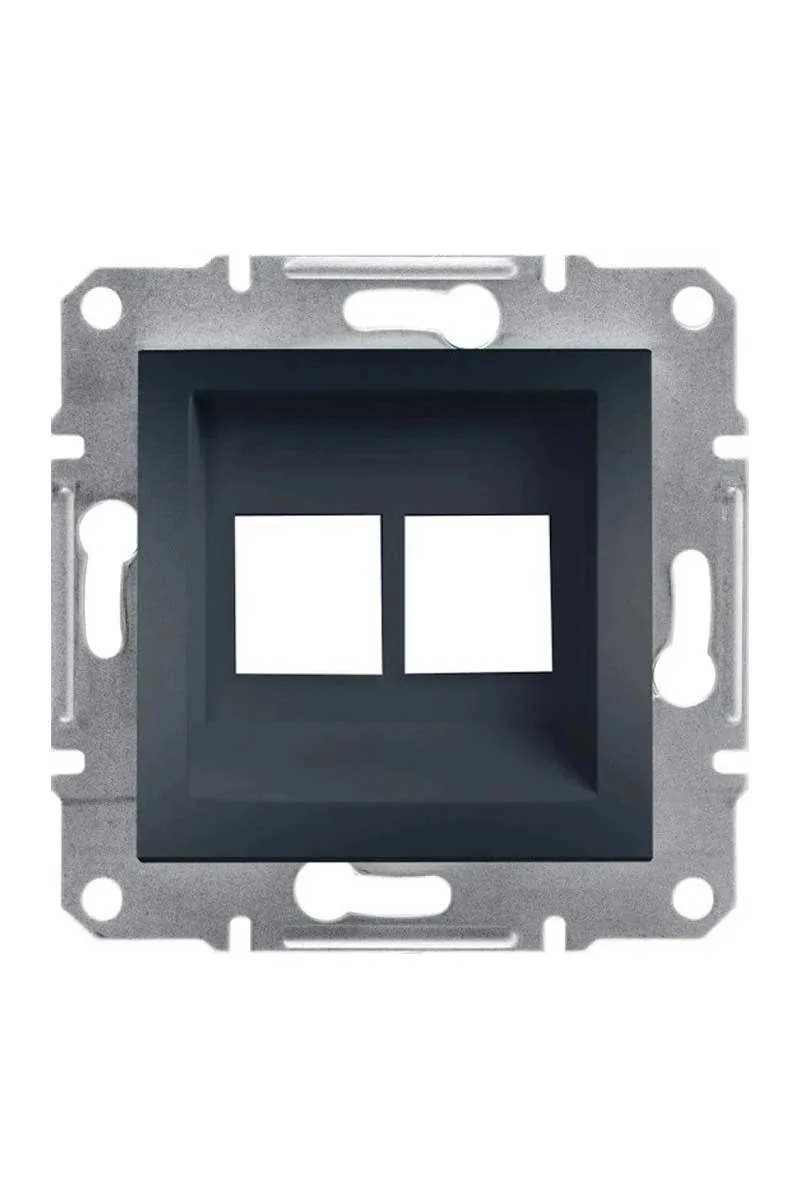 Schneider EPH4400171-02 Asfora 2LI Antrasit RJ45 Priz Schneider EPH4400171-02 Asfora 2LI Antrasit RJ45 Priz - Görsel 1