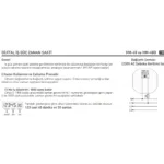 Tense HM-48D Dijital İş Güç Zaman Saati (maksimum 99.999 Saat), 5 Hane 9 Mm, 2 Hane 8 MM Display, Rezervli, Resetlenebilir (48 X 48), Pano Tipi - Görsel 2