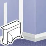 Legrand 032805 Balıksırtı kanal Süpürgelik olarak kullanıldığında 16x60 veya 20x75’e Geçiş aks