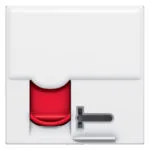 Legrand 076599 RJ45 Cat6A STP kilit mekanizmalı, 2 modül, beyaz, kırmızı shutter