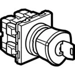 Legrand 076601 Kilitli Acil Durum Anahtarı, 3A, 250V~, 2M, Kırmızı/Sarı