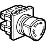 Legrand 076602 Acil Durum Anahtarı, 3A, 250V~, NA+NK Kontak, 1/4 Tur, 2M, Kırmızı/Sarı