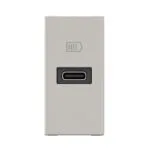 Legrand 077691L Tekli USB Priz, Telefon şarjı için, 5V, C Tipi , 20W, Alüminyum, 1M